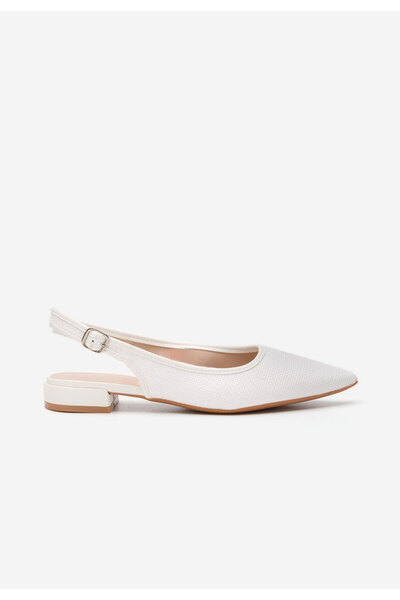 B T Shoes Kattina white slingback shoes