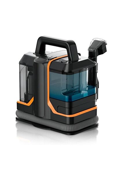 Tradeo منظف ​​السجاد والمفروشات المحمول، نظام خزان مياه مزدوج، أسود وبرتقالي