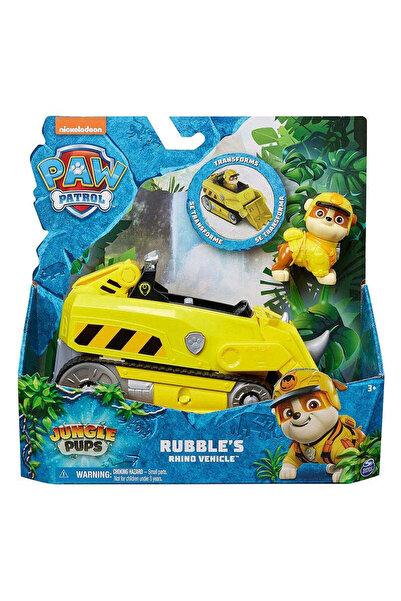 PAW PATROL Figurine and Vehicle Jungle Rubble's Rhino Vehicle