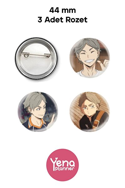 Yenaplanner مجموعة زينة حقيبة هايكيو / شارات