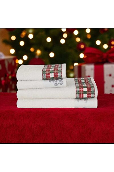 NikAr Home Cotton Towel Set 4-Piece Set 100% Cotton 70X130 / 50X80 Dimensions
