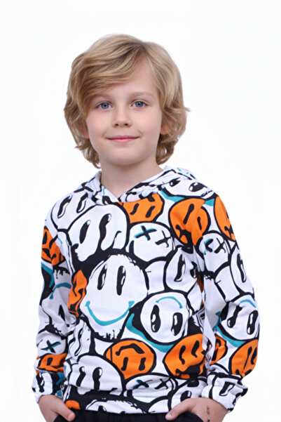 FYK KİDS Hooded Patterned Boy's Sweatshirt
