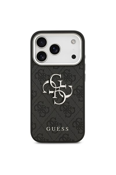 Guess Carcasă pentru iPhone 17 Pro, logo 4G mare, logo clasic, neagră