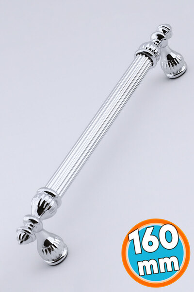 NZB Mobilya Mutfak Dolabı Çekmece Dolap Kulpları Kapak Kulpu Kulbu Krom Renk 160 mm Metal Kulp
