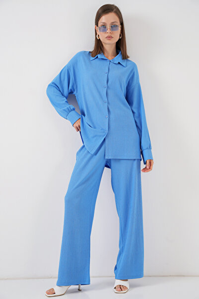 Bigdart 5858 Costum tricotat din două piese - Albastru