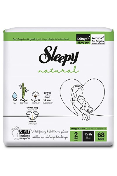 Sleepy Natural Jumbo Bebek Bezi Mini 68 Adet
