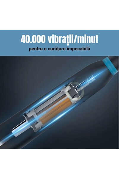 OEM Seago SG-958 sonic electric toothbrush, 5 modes, 6 heads, black