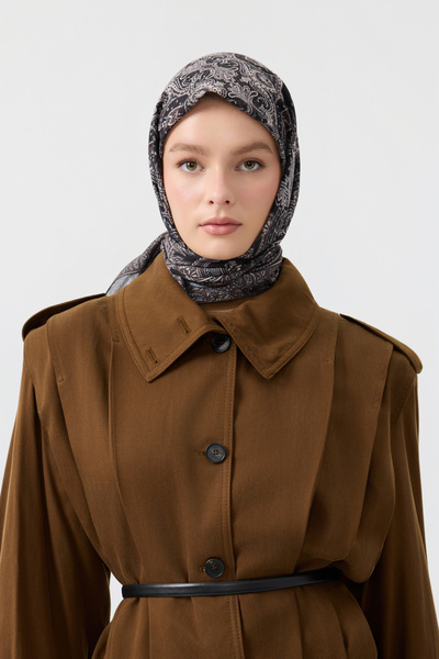 Qef Cotton Scarf Tale Smoked