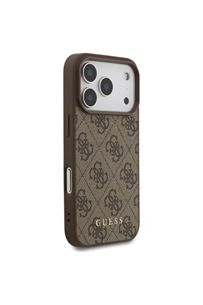 Guess Θήκη για iPhone 17 Pro, Σκληρή θήκη 4G Classic, Καφέ