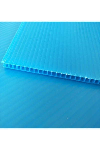 Endüstriyelkesim PP Oluklu Mukavva Levha Mavi – Oluk Uzunluğu 41 cm x 35 cm 5’li