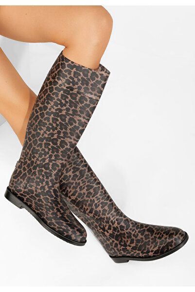 B T Shoes Leopardí dámské holínky Angelena