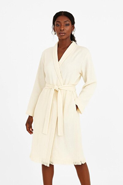 GRY TEKSTİL TEMİZLİK Natural Muslin Peştemal Bathrobe