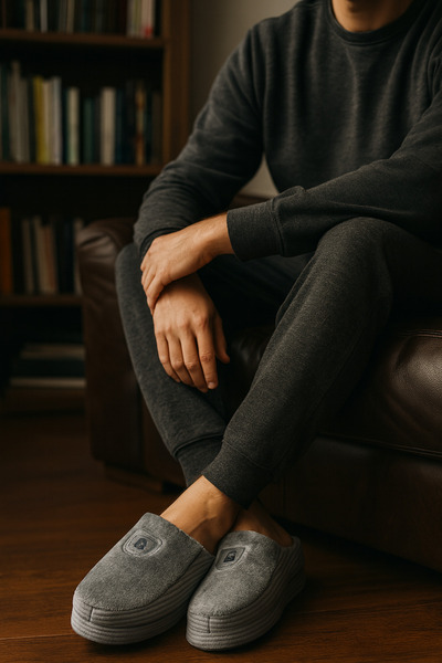 Beyond Gray Men's Velvet Gondola Slippers Byndkdf02