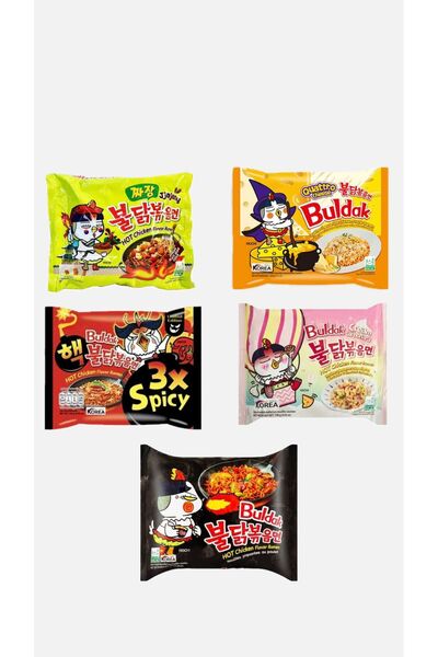 buldak Hot Chicken Ramen 5'li Kombo Karışık Paket
