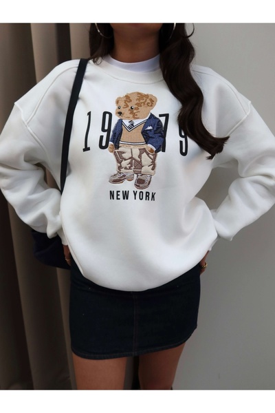 ESRAHELVACI Φούτερ Teddy Bear με στάμπα