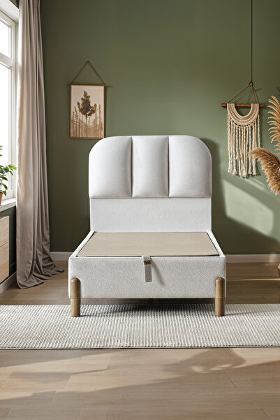 CENNET YATAK Bohem Prime Tek Kişilik Sandıklı Baza ve Başlık Takımı 2’li Set