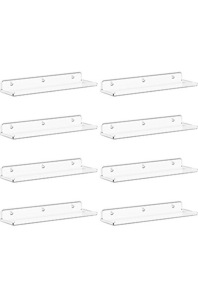 Slasa أرفف عائمة من - أرفف حائطية من الأكريليك الشفاف مقاس 15 بوصة