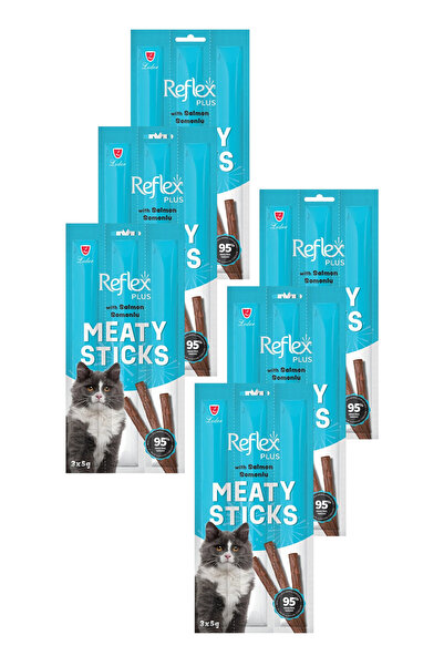 Reflex Meaty Sticks Somonlu Kedi Ödül Çubuğu 3x5gr Altılı Paket