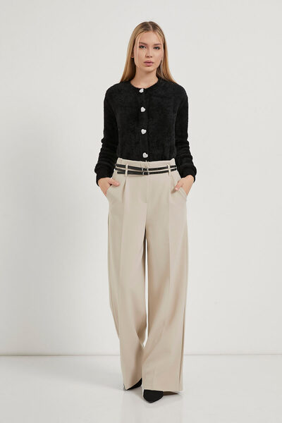 Arma Life Armalife 3663 double belt high waist palazzo women's pants