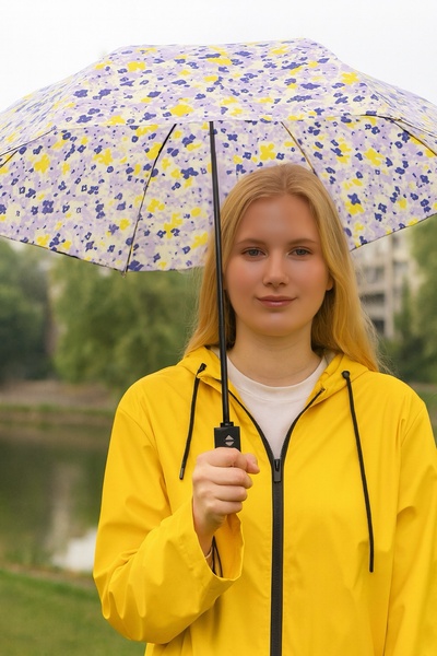 MACERATİ Otomatik Full Fonksiyon Açma Kapama Fiber Tel Kılıflı Çiçek Desenli ...