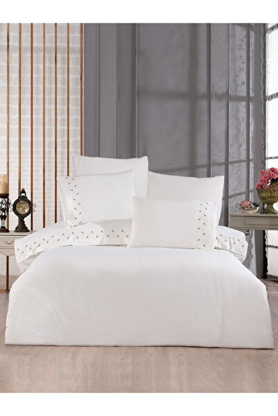 Elvira Home Collection Eh ΣΕΤ ΠΑΠΛΩΜΑΤΟΣ ΔΙΠΛΟΥ ΚΡΕΒΑΤΙΟΥ ΜΕ ΚΕΝΤΗΜΕΝΟ ΒΑΜΒΑΚΙ ΤΡΙΦΥΛΛΙ