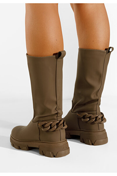 B T Shoes Μπότες για την πόλη Χακι Moniva