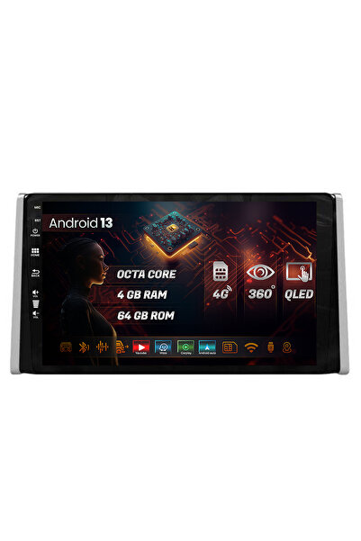 HUB64 Navigatie Toyota RAV4 (2018+), 6GB RAM, Octacore, Slot Sim 4G Inch