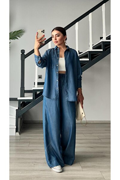 Oslove Denim look tensl set