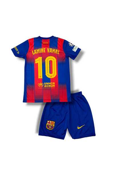 Flextreme Barcelona// Lamine Yamal 2026 Stick-On Navy Blue Kids Jersey Set of 2