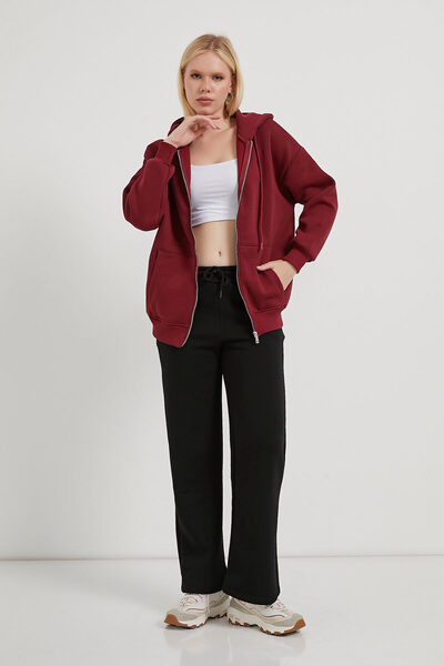 Arma Life Γυναικείο φούτερ ARMALIFE 2501 με φερμουάρ, μεγάλου μεγέθους, με κουκούλα και σαρδόνικο σχέδιο