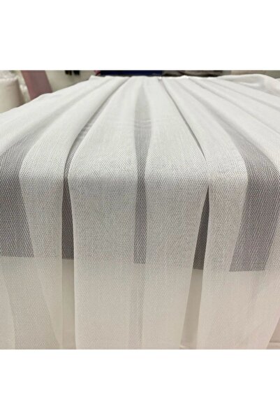 Suradesign Yeni Sezon Örme Balık Sırtı Desen Sık Pileli Tül Perde EnxBoy