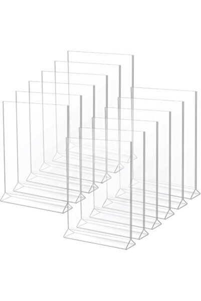 Slasa 24 حامل لافتات أكريليك من SLASA، 8.5 × 11 بوصة، حاملات عرض شفافة على ال...