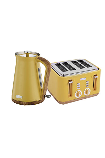 Berghoff Gem Natural 1.7 Liter Yellow Kettle + Toaster - 980W, 2 Slices