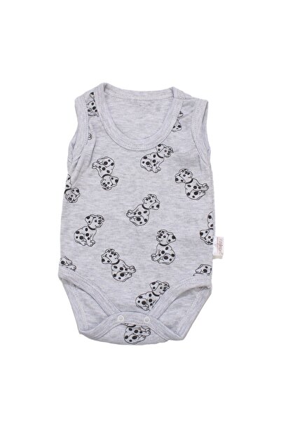 bebegen Unisex Gray Dalmatian Strap Bodysuit