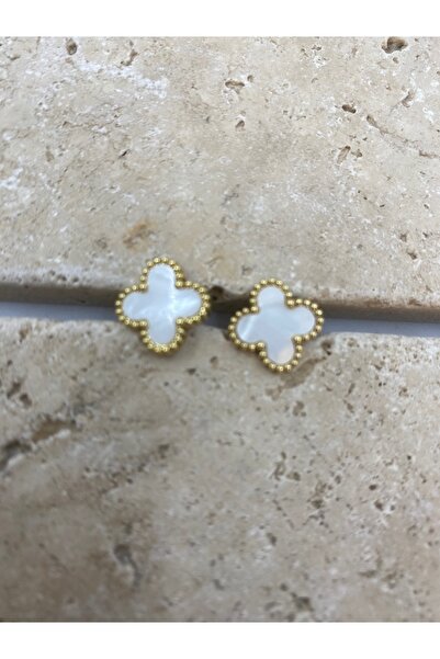 Byoz store أقراط بيضاء من الفولاذ طراز تونكا