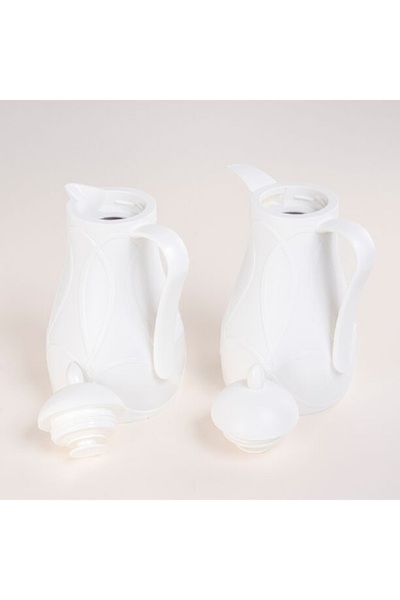 Dallaty White plastic flask 1L 2 pcs