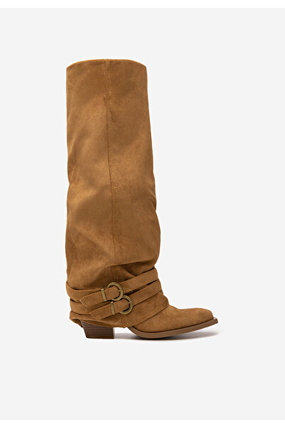 B T Shoes Camelové vysoké kozačky Voncile