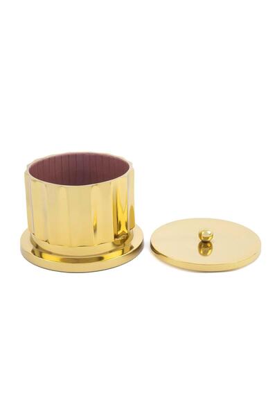 Mikasa Moor Διακοσμητικό κουτί Riana Gold Claret Red με καπάκι 16x13cm