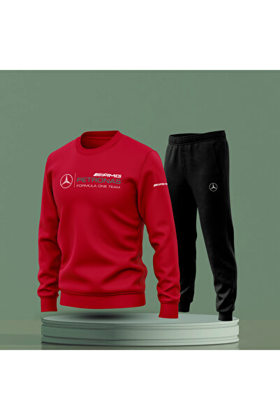 Bulvar Lee Ανδρικό σετ αθλητικής φόρμας Crew Neck M'ercedes B'enz με τύπωμα / Αυτοκίνητο