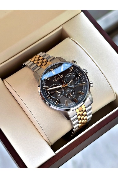 Slazenger Men's Wristwatch with Functional 24 Months Warranty Steel Strap Steel Case Sl2453Sz