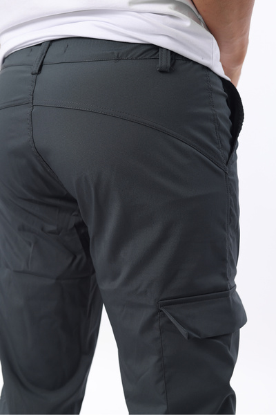 Rodrigo Men's Parachute Thin Fabric Elastic Waist Cargo Pocket Baggy Tactical Pants