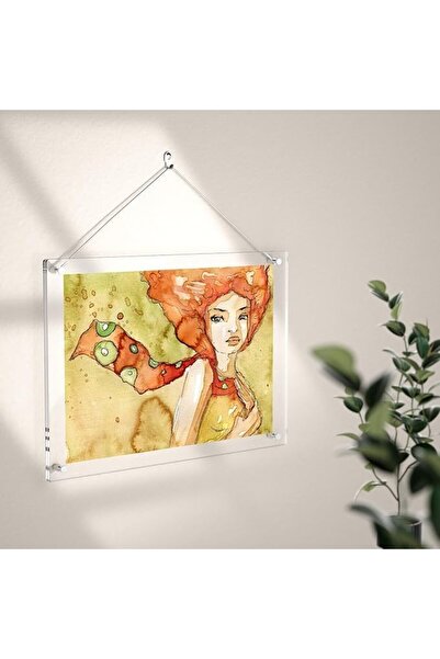 Slasa إطار صورة عائم من الأكريليك - إطار صور ومستندات من زجاج شبكي شفاف (8.5×...