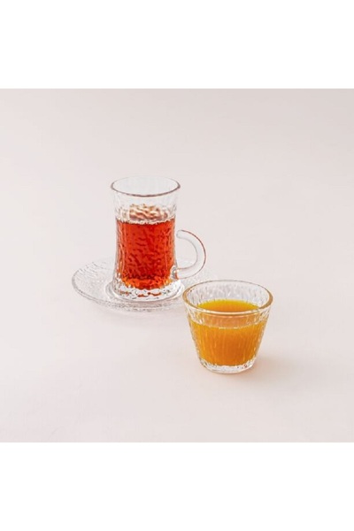 Dallaty clear glass tea and coffee set 18 pcs