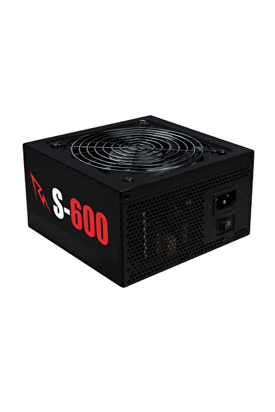 SPEARPC مزود طاقة لجهاز كمبيوتر الألعاب S600 ECO مزود طاقة 600 واط، لون أسود