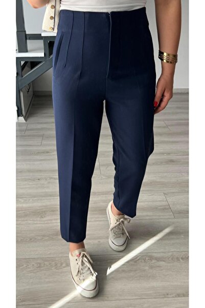 Oslove Navy Blue Flatolu Pants