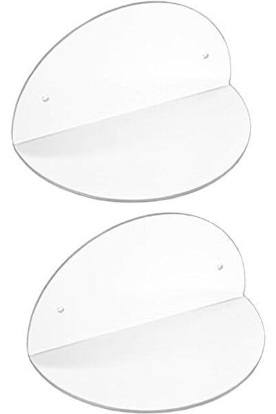 Slasa Small Acrylic Floating Shelves by (Set of 2, 8-Inch Diameter, Transparent)