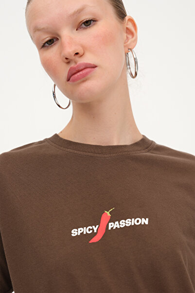 Addax Μπλουζάκι με στάμπα κοντομάνικο P10532