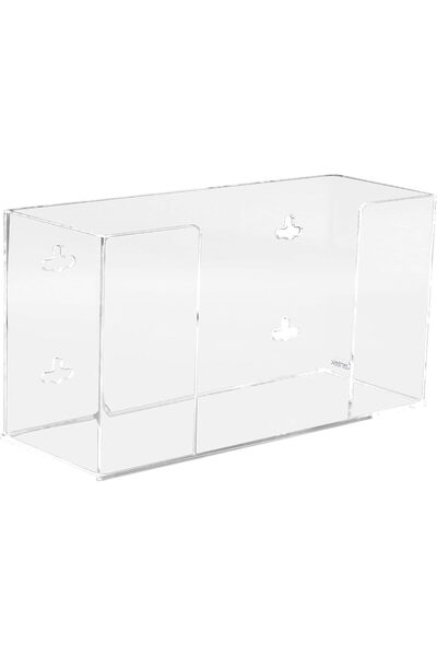 Slasa Wall Mounted Clear Acrylic Glove Box Organizer 26.2x9.7x13.5 cm for Glo...