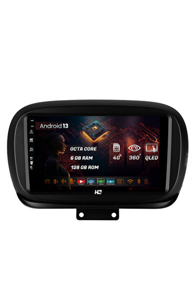 HUB64 Navigatie Fiat 500X (2014-2020), 6GB RAM, Octacore, Slot Sim 4G Inch
