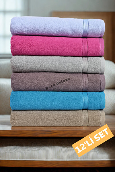 Pera Deluxe 12 li Havlu Seti | El Ve Yüz Havlusu